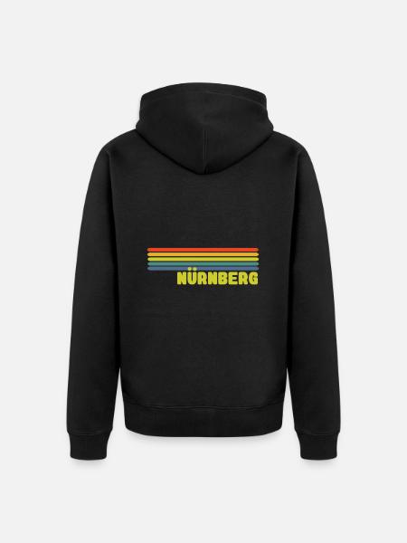 Nürnberg - Unisex Premium Bio Zip Hoodie - Schwarz
