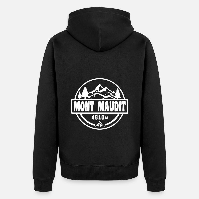 Mont Maudit - Veste à capuche bio Premium Unisexe - noir