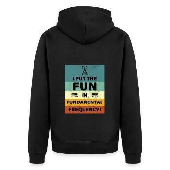 Amusez-vous avec la radio amateur à fréquence fondamentale - Veste à capuche bio Premium Unisexe - noir - Dos - Nico (187cm)