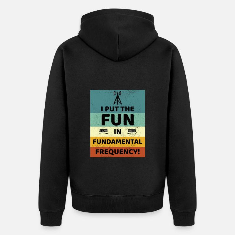 Spaß mit dem Grundfrequenz-Amateurfunk - Unisex Premium Bio Zip Hoodie - Schwarz