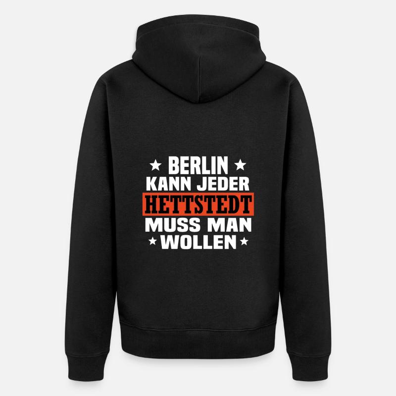 Hettstedt - Unisex Premium Bio Zip Hoodie - Schwarz