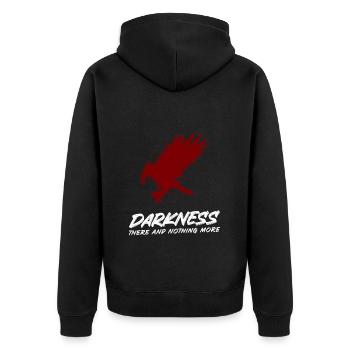 Mythologie Odin Schwarz Dichter - Unisex Premium Bio Zip Hoodie - Schwarz - Hinten - Nico (187cm)
