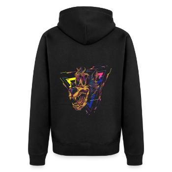 Cyberpunk Android Anime - Veste à capuche bio Premium Unisexe - noir - Dos - Nico (187cm)