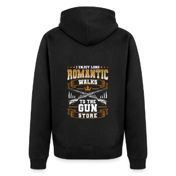 Schützenverein Schießbereich Spass Schießsport - Unisex Premium Bio Zip Hoodie - Schwarz - Hinten - Nico (187cm)