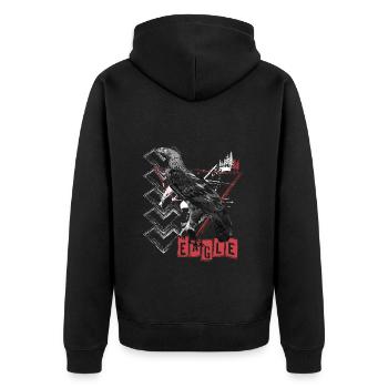Tatouage Crâne Hardcore Sauvage - Veste à capuche bio Premium Unisexe - noir - Dos - Nico (187cm)