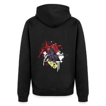 Tattoo Skull Skull Horloge - Veste à capuche bio Premium Unisexe - noir - Dos - Nico (187cm)