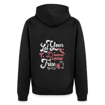 Elfe Kind Jungen Tochter - Unisex Premium Bio Zip Hoodie - Schwarz - Hinten - Nico (187cm)