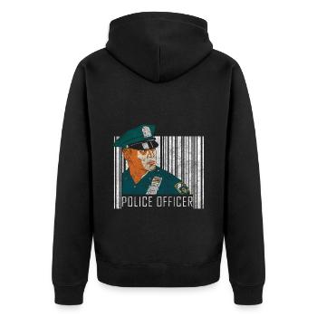 Policier Blue Light Crime Scene Chase - Veste à capuche bio Premium Unisexe - noir - Dos - Nico (187cm)