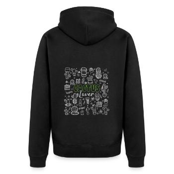 Plante Soleil Humour Piquant - Veste à capuche bio Premium Unisexe - noir - Dos - Nico (187cm)