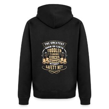 Chapiteau de cirque cirque itinérant - Veste à capuche bio Premium Unisexe - noir - Dos - Nico (187cm)