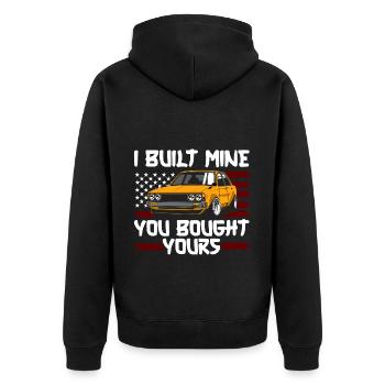 Tuner Performance Wrench Automotive - Unisex Premium Organic Zip Hoodie - black - Back - Nico (187cm)