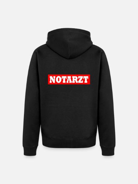 Notarzt - Unisex Premium Bio Zip Hoodie - Schwarz