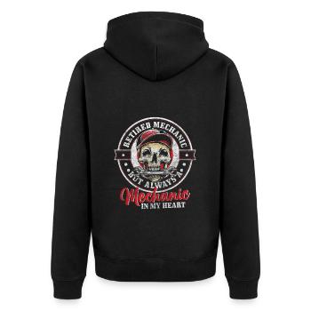 Mechanic Master Car Mechanic - Unisex Premium Organic Zip Hoodie - black - Back - Nico (187cm)