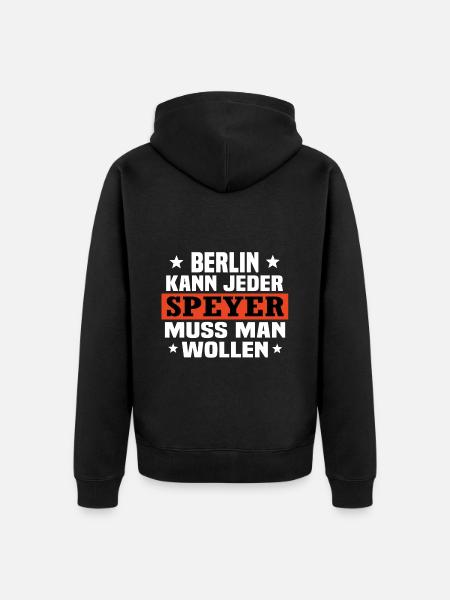 Speyer - Unisex Premium Bio Zip Hoodie - Schwarz
