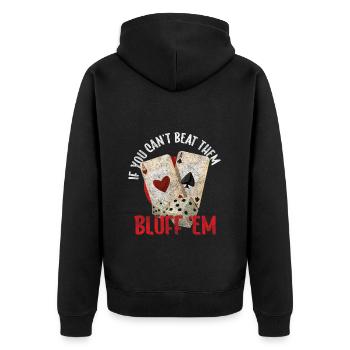 Cartes de joueurs de cartes Poker Poker - Veste à capuche bio Premium Unisexe - noir - Dos - Nico (187cm)