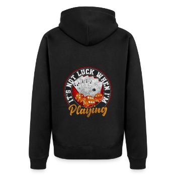 Jeu de cartes Casino Pokerface All In - Veste à capuche bio Premium Unisexe - noir - Dos - Nico (187cm)
