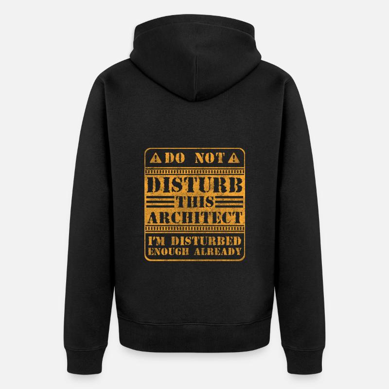 Bureau d’Ingénieur Architecte - Veste à capuche bio Premium Unisexe - noir