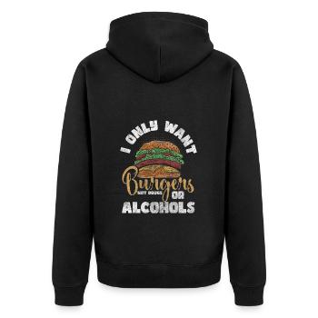 Drogenfrei Abhängigkeit Neues Leben Sauber - Unisex Premium Bio Zip Hoodie - Schwarz - Hinten - Nico (187cm)