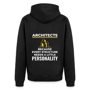 Architectes : chaque structure a besoin de personnalité ! 🏰 - Veste à capuche bio Premium Unisexe - noir - Dos - Nico (187cm)