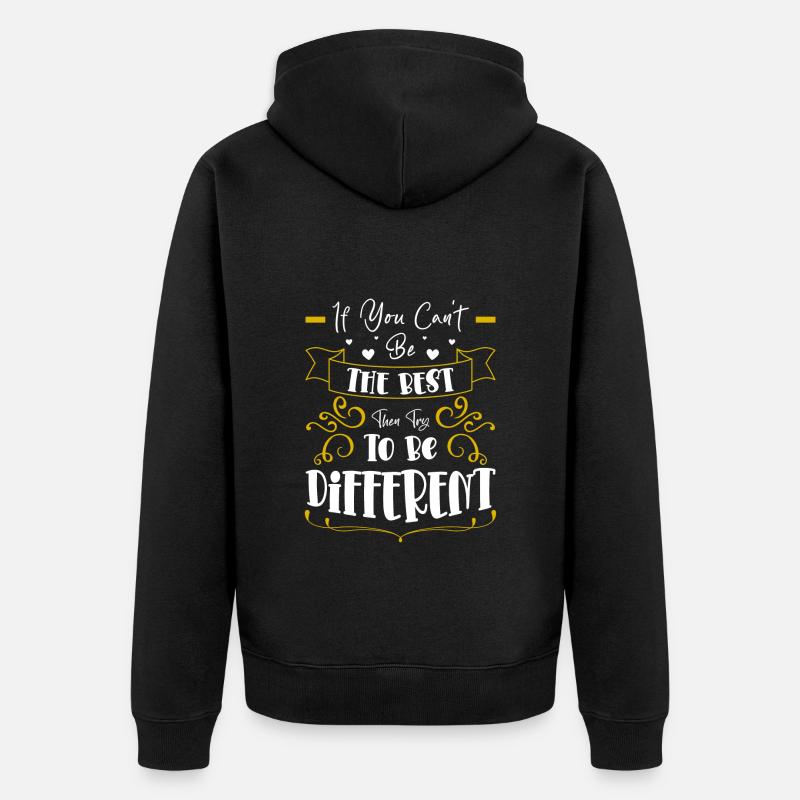 Perfekt Individuell - Unisex Premium Bio Zip Hoodie - Schwarz