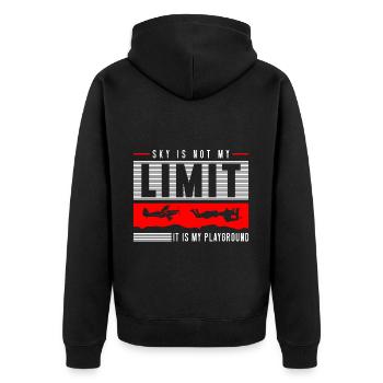 Parachutisme Saut Sports extrêmes Parapente - Veste à capuche bio Premium Unisexe - noir - Dos - Nico (187cm)
