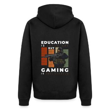 Gamer Game Mouse Legend - Unisex Premium Organic Zip Hoodie - black - Back - Nico (187cm)