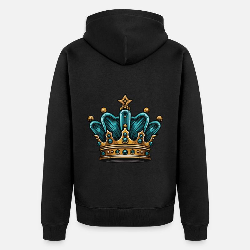 Couronne royale de Krone - Veste à capuche bio Premium Unisexe - noir
