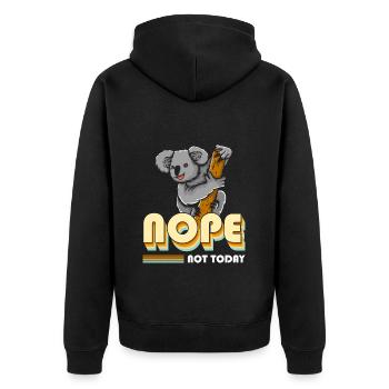 Eucalyptus Animal Australia - Unisex Premium Organic Zip Hoodie - black - Back - Nico (187cm)
