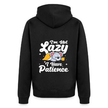 Koala Bear Bear Bears Australia - Unisex Premium Organic Zip Hoodie - black - Back - Nico (187cm)