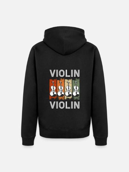 Violin Musikverein - Unisex Premium Organic Zip Hoodie - black