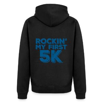 Rockin' Mon Premier 5K 3 - Veste à capuche bio Premium Unisexe - noir - Dos - Nico (187cm)