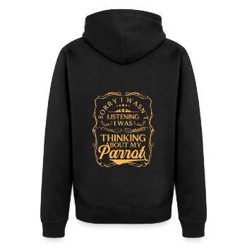 Ara Perroquet Tropiques - Veste à capuche bio Premium Unisexe - noir - Dos - Nico (187cm)