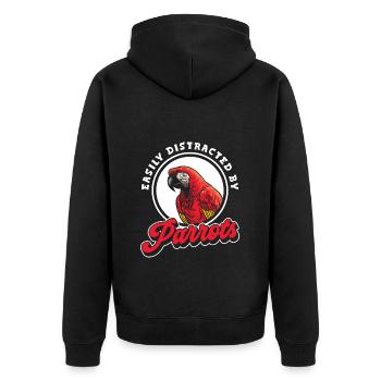 Plumes de perroquet Habitat Espèces d’oiseaux - Veste à capuche bio Premium Unisexe - noir - Dos - Nico (187cm)