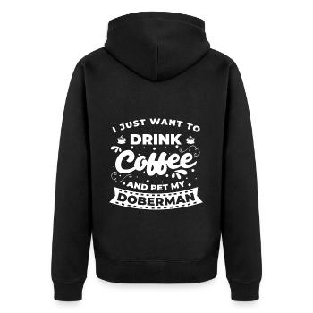 Doberman Protect Schutzhund - Veste à capuche bio Premium Unisexe - noir - Dos - Nico (187cm)