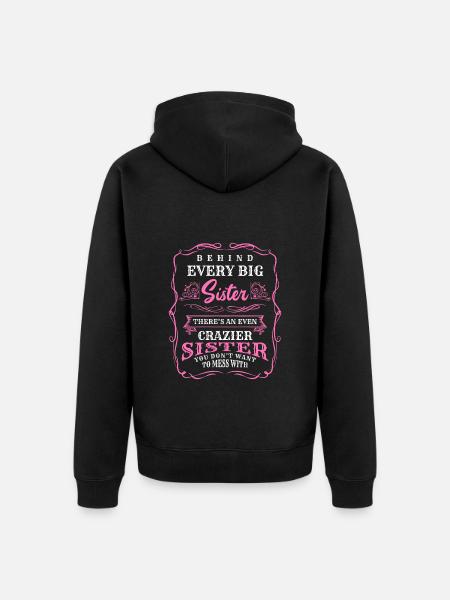 Siblings Inseparable Baby Cohesion - Unisex Premium Organic Zip Hoodie - black