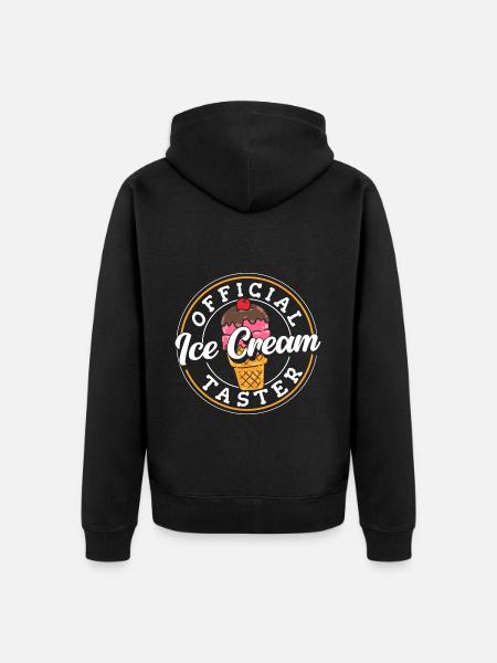 Eis Süßigkeiten Geschmack - Unisex Premium Bio Zip Hoodie - Schwarz