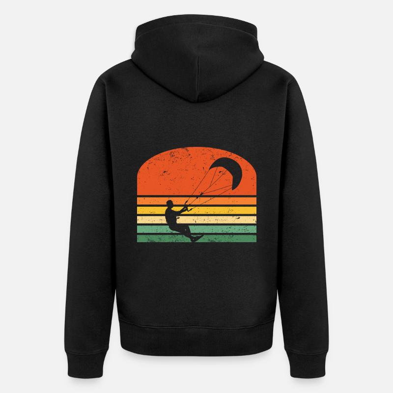 Kitesurf - Veste à capuche bio Premium Unisexe - noir