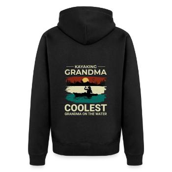 kayak Gradma Kayak Canoë Kayak Drôle - Veste à capuche bio Premium Unisexe - noir - Dos - Nico (187cm)