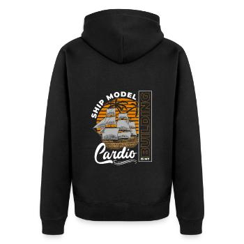 Modélisme Bateau Modèle Ancre D’eau - Veste à capuche bio Premium Unisexe - noir - Dos - Nico (187cm)