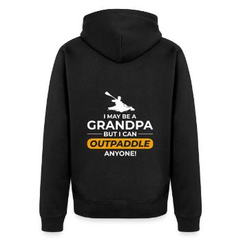 kayak Gradpa Kayak Canoë Kayak Drôle - Veste à capuche bio Premium Unisexe - noir - Dos - Nico (187cm)
