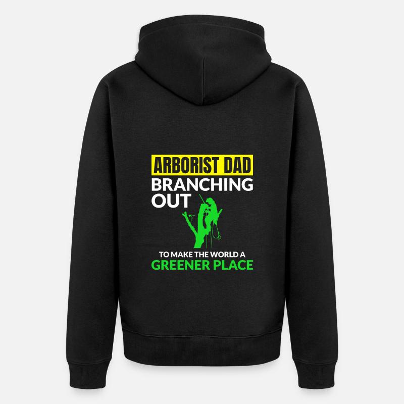 Baumpfleger Baumchirurg Kletterer Klettertrimmer - Unisex Premium Bio Zip Hoodie - Schwarz
