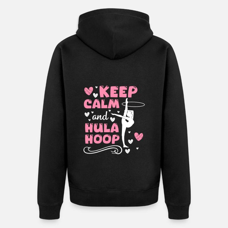 Motivation de l’entraînement Hulahoop - Veste à capuche bio Premium Unisexe - noir