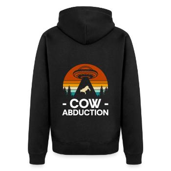 Animal de ferme Cow Moo - Veste à capuche bio Premium Unisexe - noir - Dos - Nico (187cm)