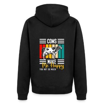 Éleveur de vaches - Veste à capuche bio Premium Unisexe - noir - Dos - Nico (187cm)