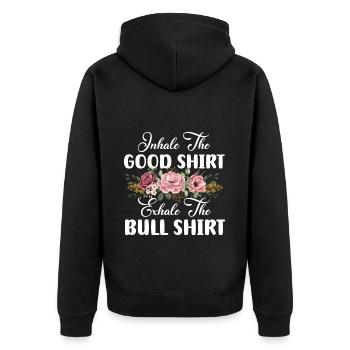 Spa Entspannen Urlaub Beauty - Unisex Premium Bio Zip Hoodie - Schwarz - Hinten - Nico (187cm)