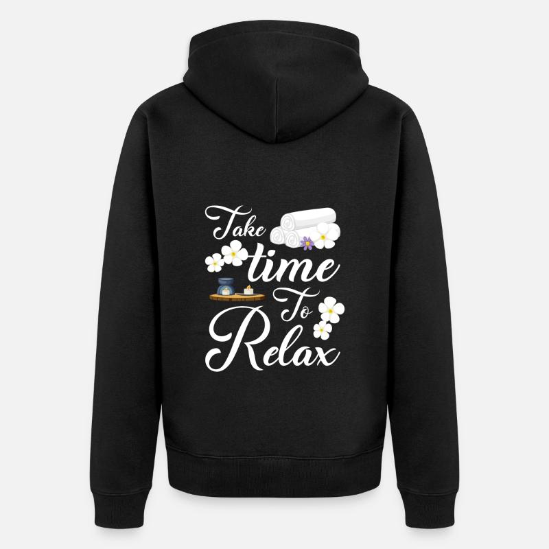 Spa Relax Pilates - Veste à capuche bio Premium Unisexe - noir