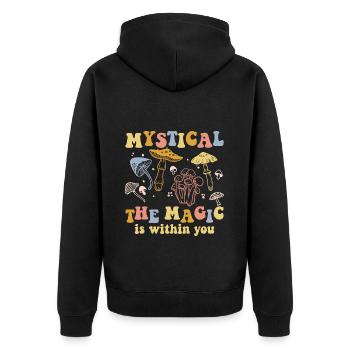 Capteur de rêves Rêves mystiques - Veste à capuche bio Premium Unisexe - noir - Dos - Nico (187cm)