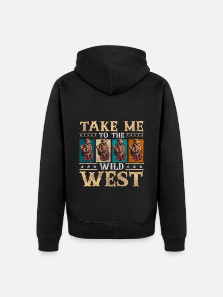 Western Liberty Rodeo Texas - Unisex Premium Organic Zip Hoodie - black