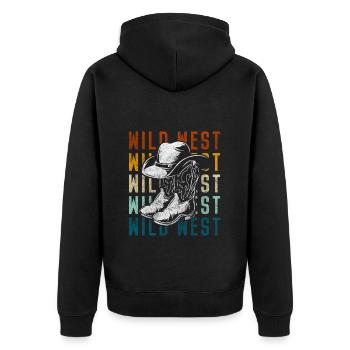 Wild West Courage Texas - Veste à capuche bio Premium Unisexe - noir - Dos - Nico (187cm)