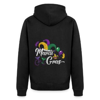 Carnival Celebration Colorful - Unisex Premium Organic Zip Hoodie - black - Back - Nico (187cm)